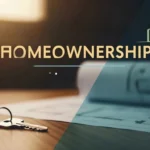 A close-up of a house key on a table next to documents, with the word HOMEOWNERSHIP and a simple house icon displayed prominently over the image, highlighting Framework Homeownership and tips for Making an Offer.